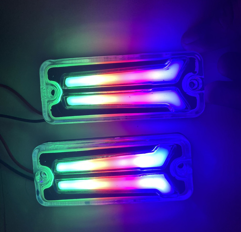 Auto MT 2PC RAINBOW HOCKEY INDICATOR SIDE PANEL LED LIGHT MARUTI GYPSY KING Car Flywheel