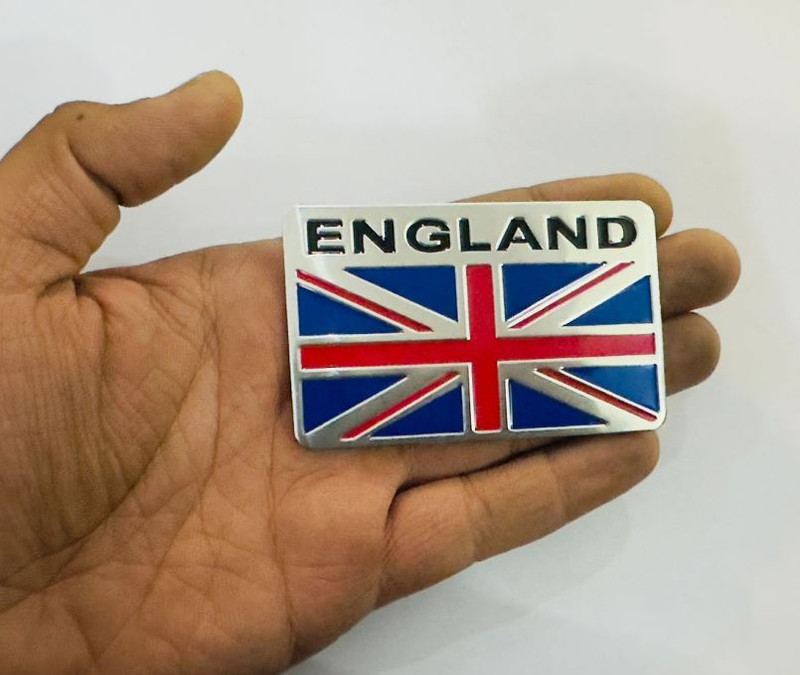 Auto MT ENGLAND FLAG STICKER (8cmx5cm) for Car/Bike Auto-Racing Sport Metal-Sticker. Spring Leaf(Car)