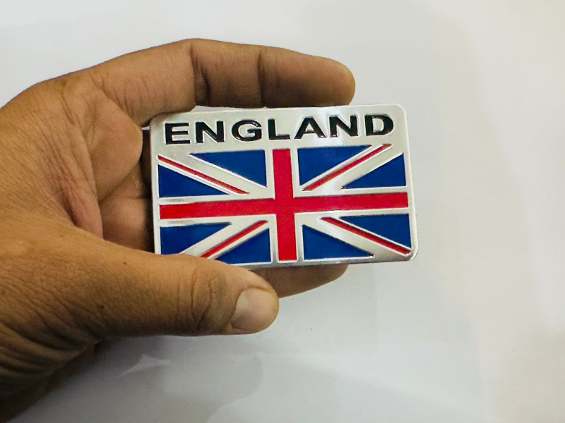 Auto MT ENGLAND Flag (8cmx5cm) Sticker for Car/Bike Auto Racing Sport Metal Sticker. Car Flywheel