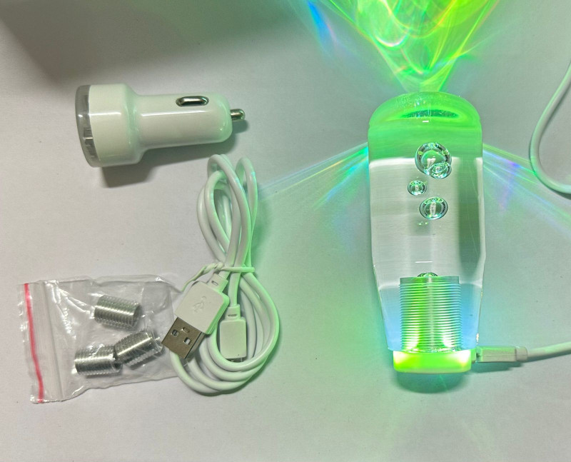 Auto MT Multicolor 1OCM LED Crystal Gear Stick Shifter Knob Transparent Bubble Car Flywheel