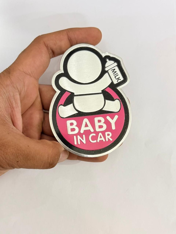 Auto MT PINK Baby in Car 7.5x7.5 Universal Sport Sticker Auto Accessories MODEL-1 Car Flywheel