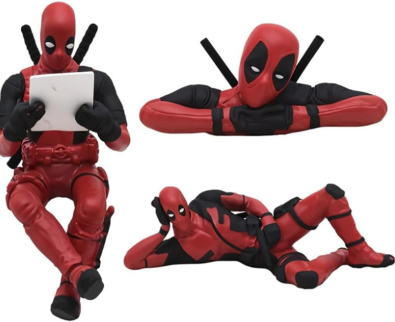 Auto MT 3PC Deadpool Action Figure PVC Model Movable Joint for Car Interiors Decoration Spring Leaf(Car)