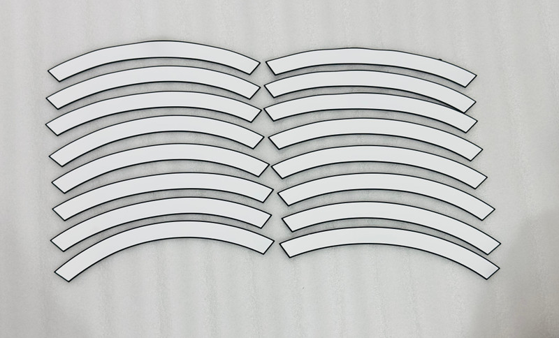 Auto MT Plain White Strip Tyre Sticker Permanent Rubber for 4Tyre Universal Tire Sticker Car Flywheel