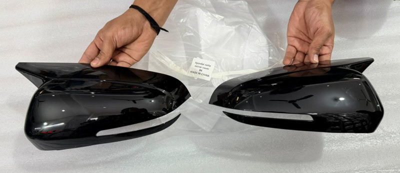 Auto MT ABS Quality Batman Style Side Mirror Cover HYUNDAI CRETA BLACK Glossy Spring Leaf(Car)
