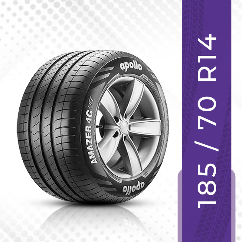 Apollo AMAZER 4G LIFE-88T 4 Wheeler Tyre(185/70 R14, Tube Less)