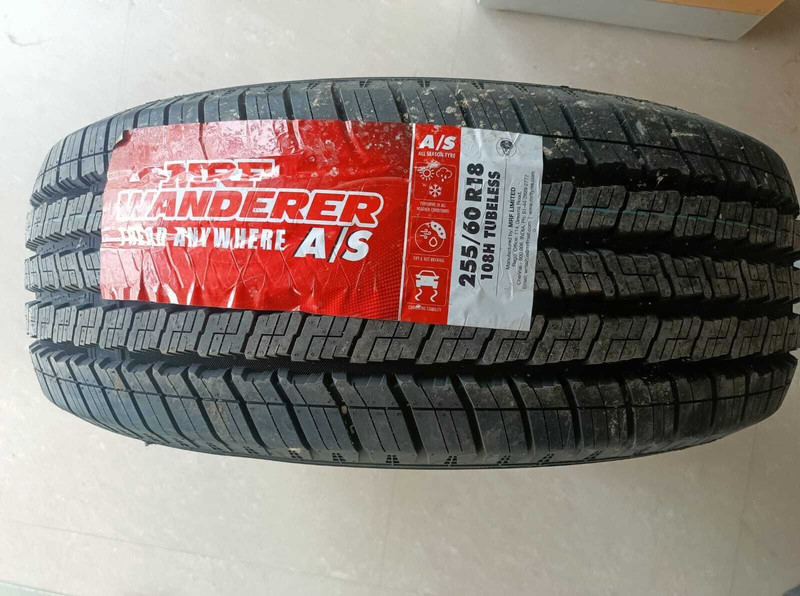MRF 255/60R18 108H WANDERER TREAD ANY WHERE A/S TUBELESS TYRE 4 Wheeler Tyre(255/60R18 108H A/S, Tube Less)