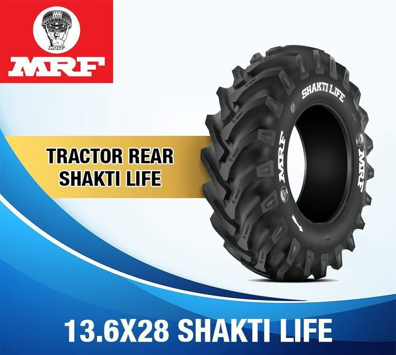 MRF 13.6-28 Shakti life plus (no tube in the package) 4 Wheeler Tyre(13.6-28, Tube Type)