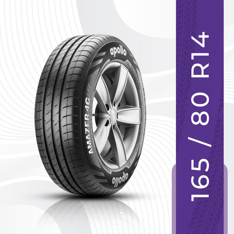 Apollo Amazer 4G Life 165/80 R14 85T Tubeless Car Tyre 4 Wheeler Tyre(165/80 R14, Tube Less)