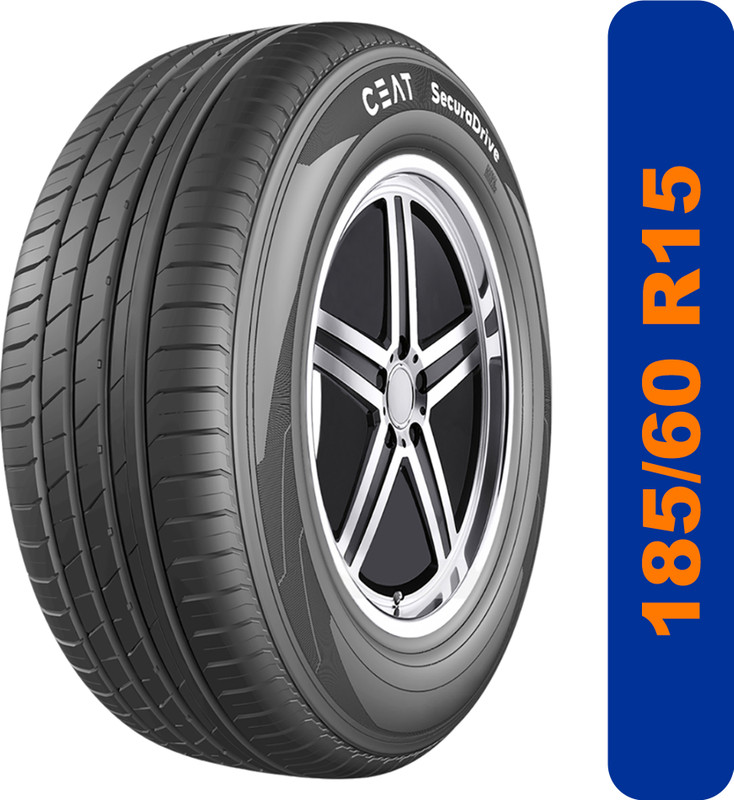 CEAT 185/60R15 SECURADRIVE TL 84H 4 Wheeler Tyre(185/60R15, Tube Less)