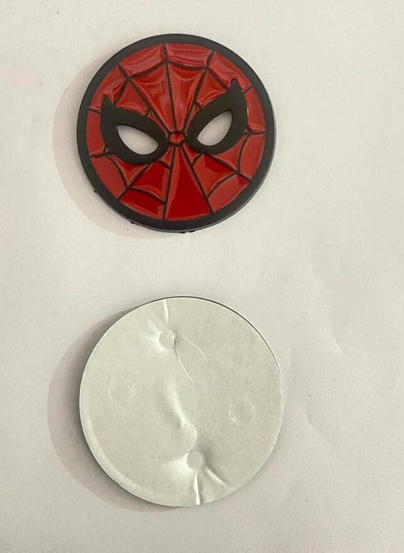 Auto MT Black RED Spider Man Logo Big 6x6cm for Car, Bike Sport Sticker Emblem (1PC). Car Flywheel