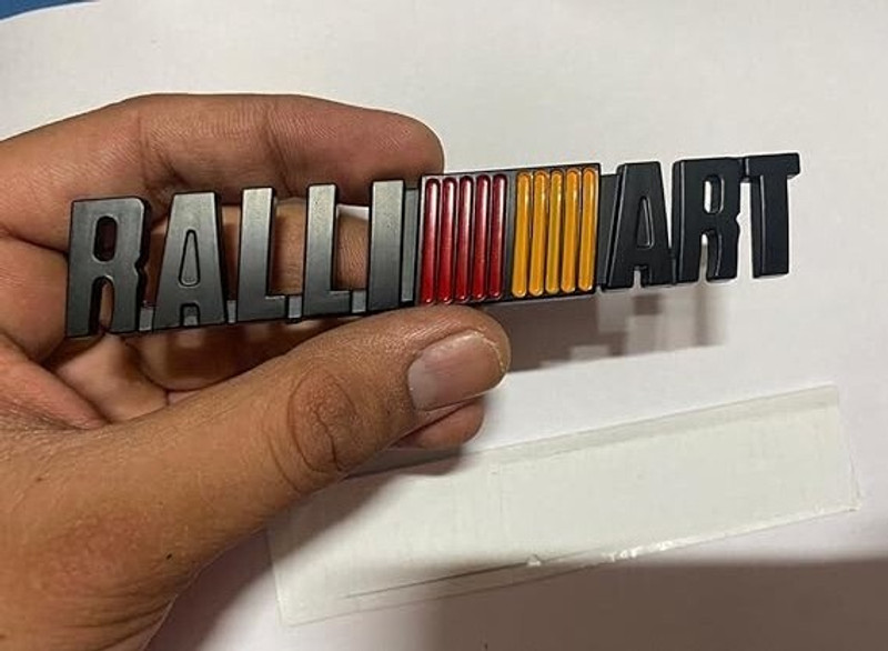 Auto MT 3D Black RALLIART Sticker Metal 3D Car Logo Emblem, Badge Sport Sticker Decal. Car Flywheel