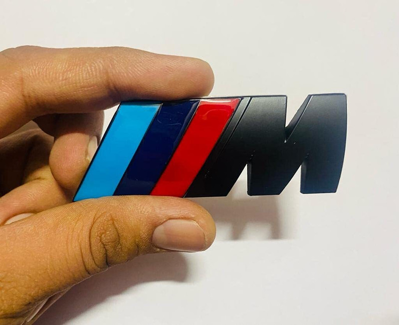 Auto MT RED BLUE M - POWER LOGO 8.5 x 3cm CAR METAL SPORT Car Flywheel