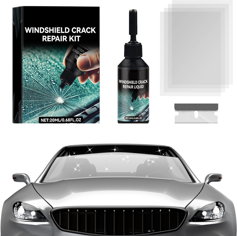 SERPLEX Windshield Glass Crack Repair Kit Vehicle Tool Kit
