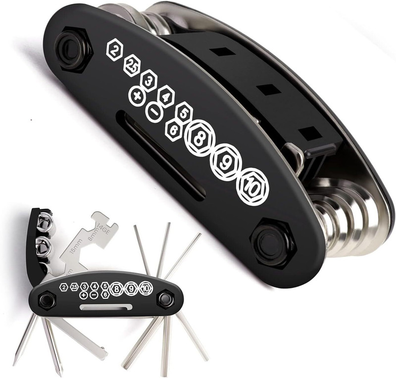 AutoPowerz Bike Multitool kit, 16in1 Steel Portable Bike Repair Wrench Set, L-key, Screw D Vehicle Tool Kit
