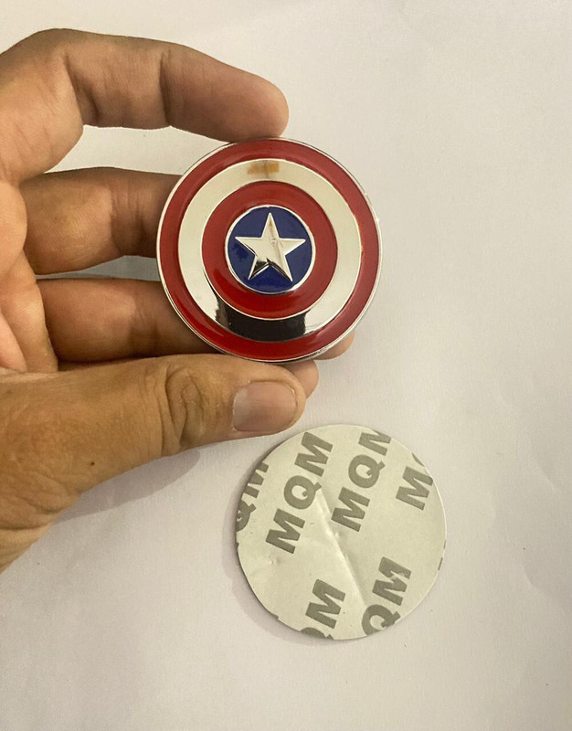 Auto MT Captain America Logo 5.5 x 5.5cm Car Metal Emblem 3D Badge Sport Sticker Vehicle Tool Kit