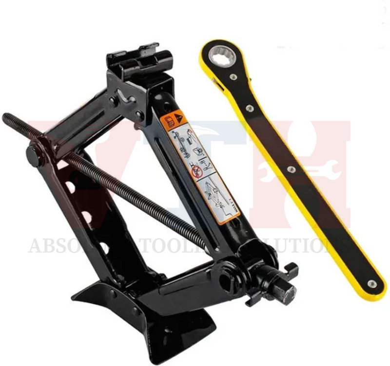 VTH Scissor Jack with Hand Crank, Max 3T (6,613lb) Lift Range from 4" to 16.2" Vehicle Tool Kit