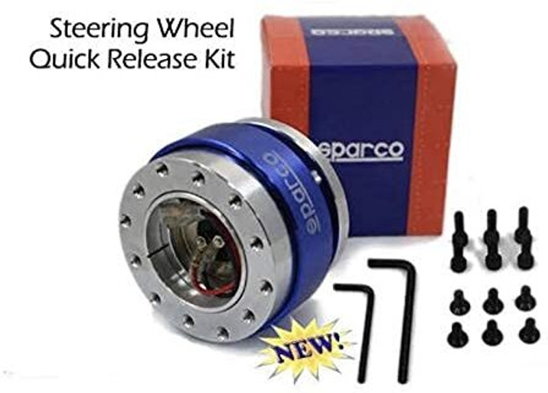 Auto MT BLUE SPARCO Release Boss Kit Hub Universal Steering Wheel Ball Quick Car Flywheel