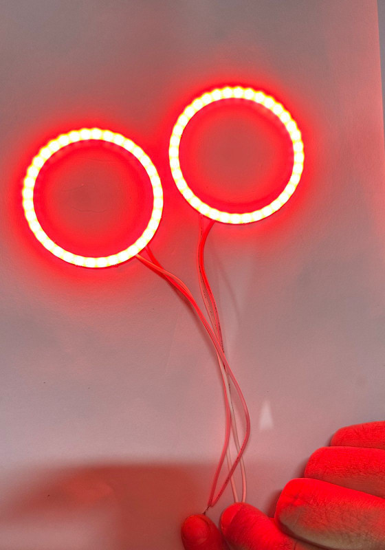 Auto MT 2PCS 60MM RED COB RING LED Angel Eyes Led Ring DRL Halo Ring COB Car Flywheel