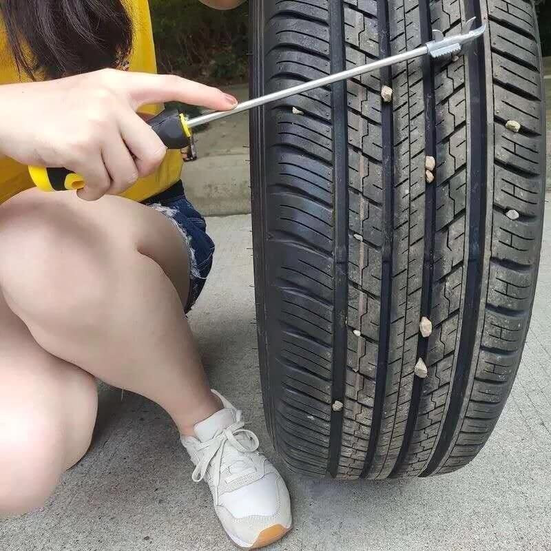 Qweezer Car tyre Stone Remover Tool Hooks, Solid Rubber Handle Rust-Resistance Vehicle Tool Kit