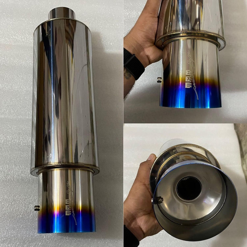 Auto MT HKS SINGLE TIP Exhaust Muffler SilencerTip HKS Muffler Car Exhaust 1PC Vehicle Tool Kit