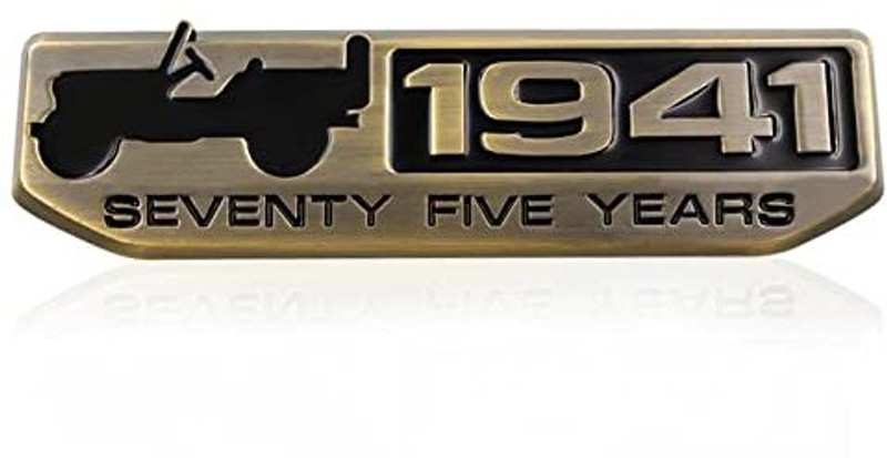 Auto MT GOLDEN 1941 SEVENTY FIVE YEAR CAR BIKE 13 x 5CM METAL 3D STICKER Car Flywheel