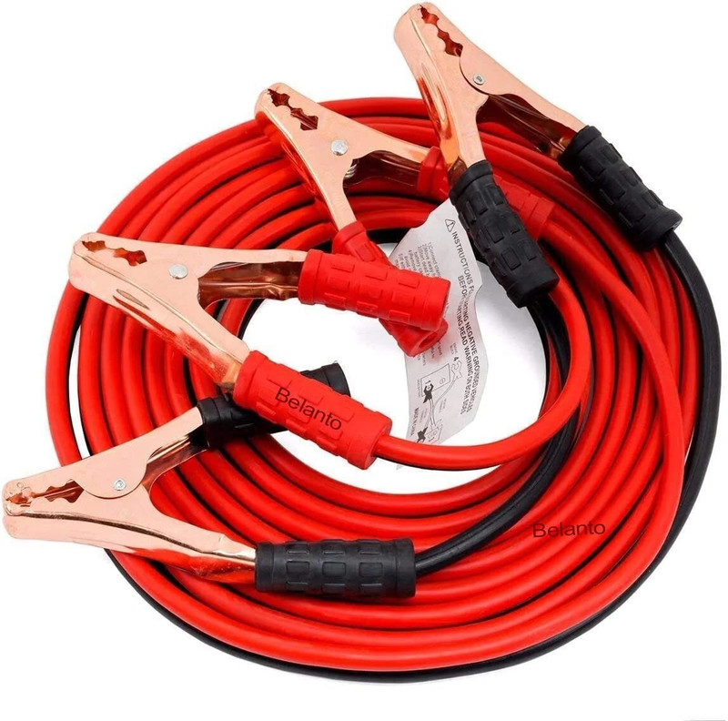 Belanto Car Battery Booster Cable Clamp 500AMP Jump Starting Dead or Weak Batteries 7 ft Battery Jumper Cable(Pack of 1)