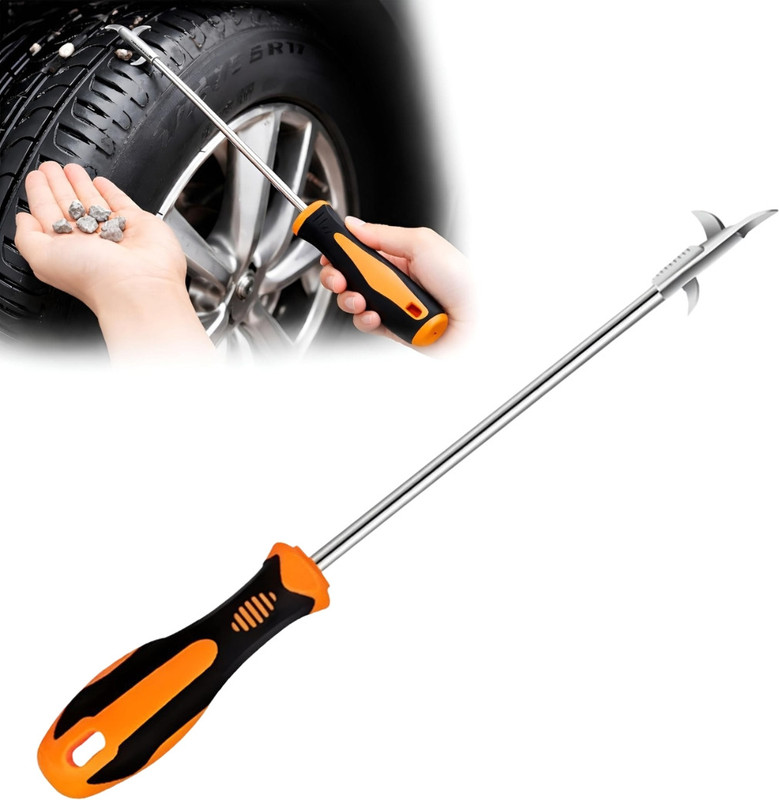 CARINSTA Tyre Stone Remover Tool, Car Tire Groove Cleaning Hook Heavy Duty Tire Tool 945 Vehicle Tool Kit