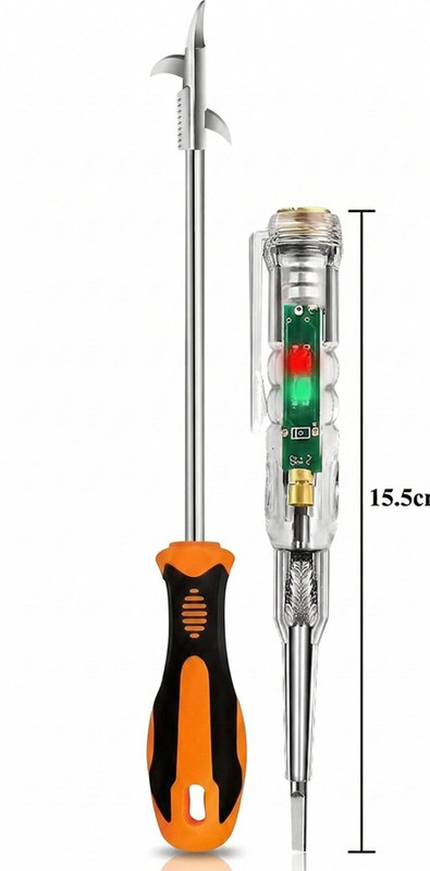 gadgetschroma Tyre Stone Remover Tool, with Electric Voltage Tester (Built-in Screwdriver) K89 Vehicle Tool Kit