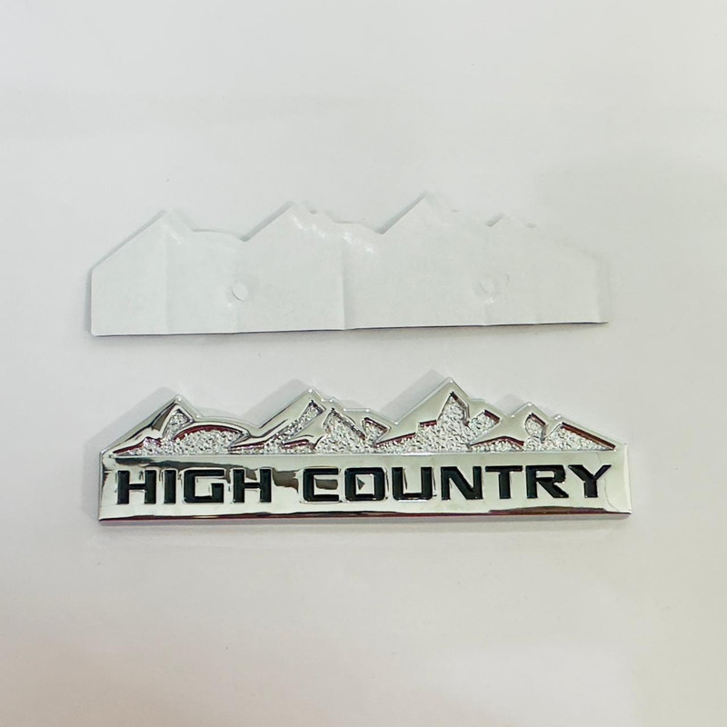 Auto MT Chrome Black HIGH Country Sticker 12.3cmx3cm for Cars&Bike Metal Emblem 3D Badge Vehicle Tool Kit