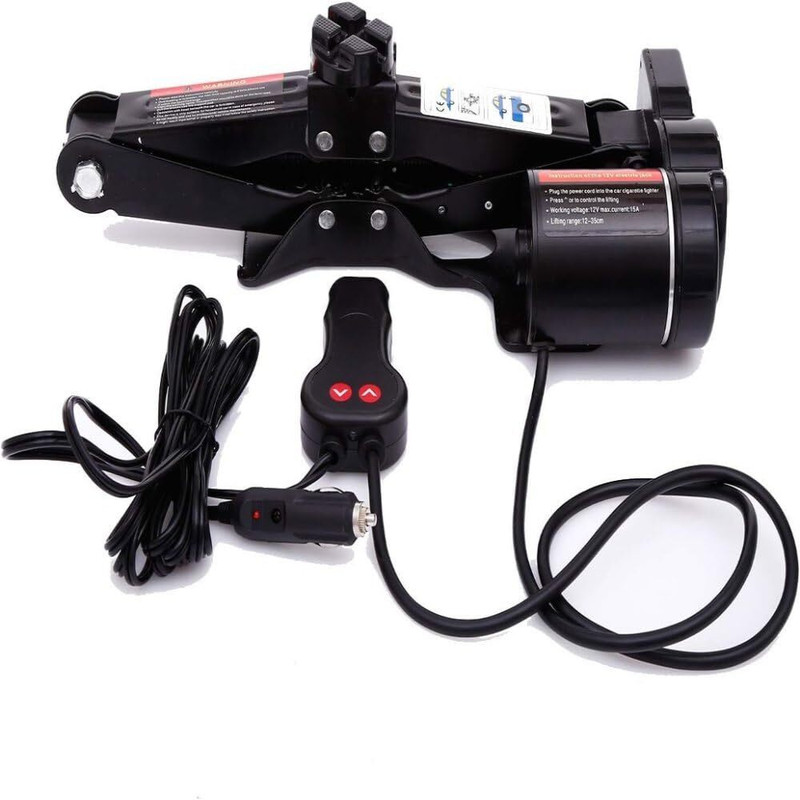 Janvitha 12V DC 2Tons 100W Electric Scissor Jack Vehicle Tool Kit