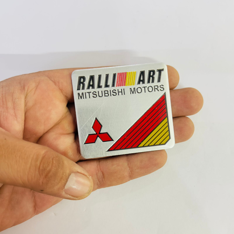 Auto MT RALLIART Square 3D-Stickers (6cmx5.5cm) Car&Bike Stickers, Car Emblem, 3D Badge. Car Flywheel