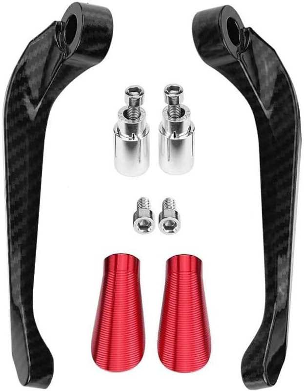 Auto MT 7/8" 22mm, Motorcycle Handlebar Brake Clutch Levers Protector Guard Carbon RED, Vehicle Tool Kit
