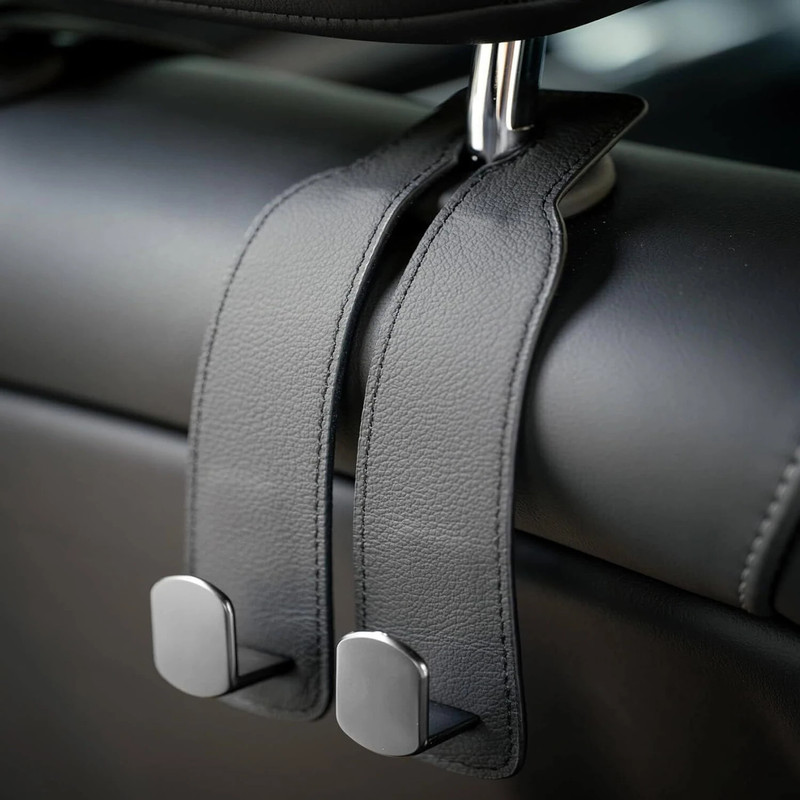 Sumori Leather Car Seat Headrest Hook Vehicle Tool Roll(1 Pockets)