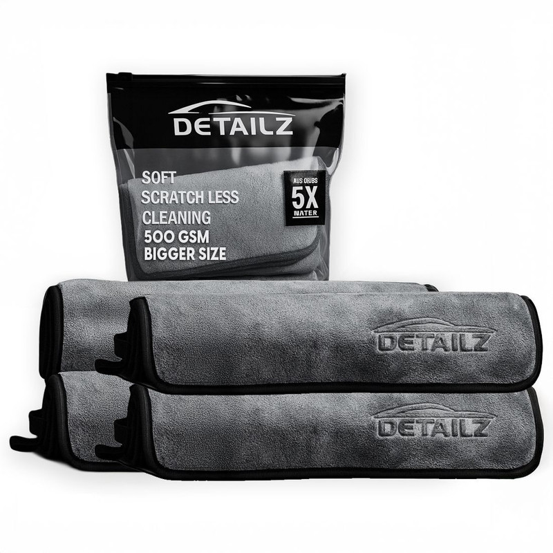 DETAILZ Microfiber, Fabric Vehicle Washing  Cloth(Pack Of 4, 600 GSM)