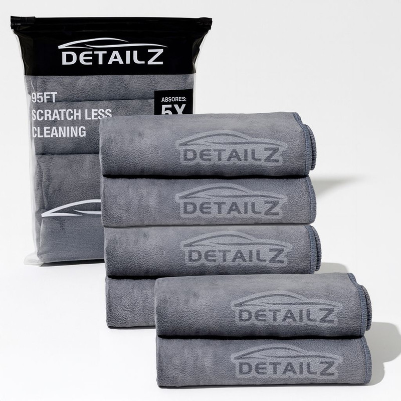 DETAILZ Microfiber Vehicle Washing  Cloth(Pack Of 6, 380 GSM)