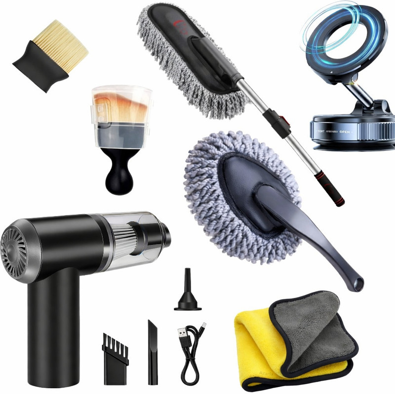 Bransoapia Microfiber Vehicle Washing  Tyre Cleaner Brush(Pack Of 7)