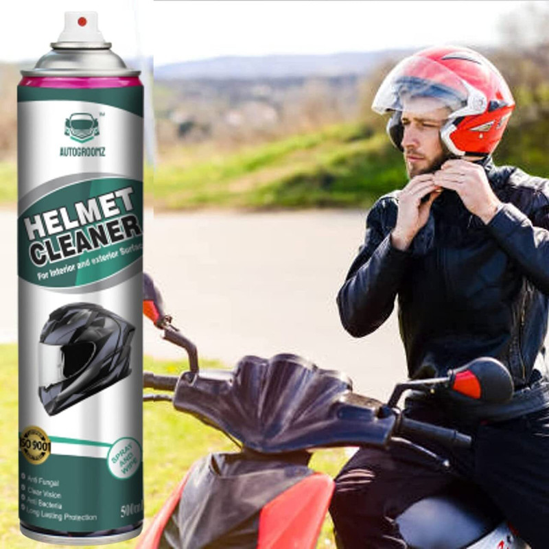 AUTOGROOMZ Helmet Cleaner Foam Vehicle Glass Cleaner(500 ml)