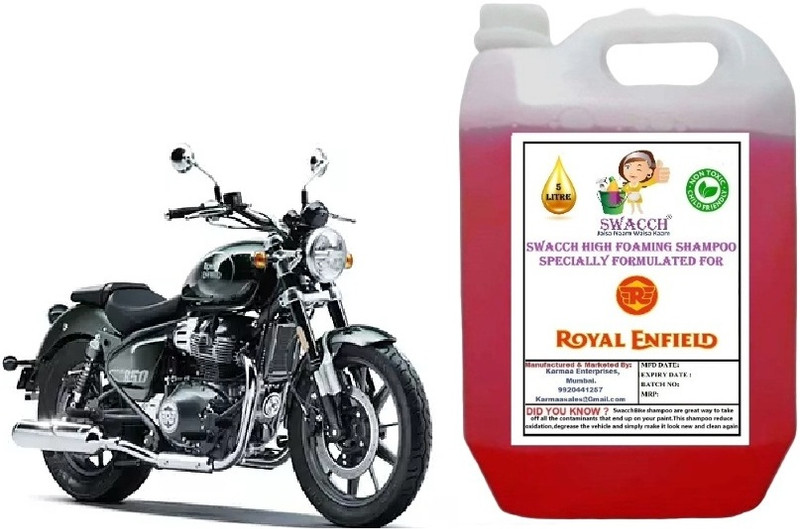 swacch High Foaming Bike Shampoo For Royal Enfield Super Meteor 650 , Glossy & Shine Car Washing Liquid(5000 ml)