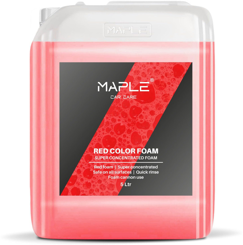 Maple Red Color Foam Shampoo | Super Concentrated High Foaming Car Wash Liquid Car Washing Liquid(5000 ml)