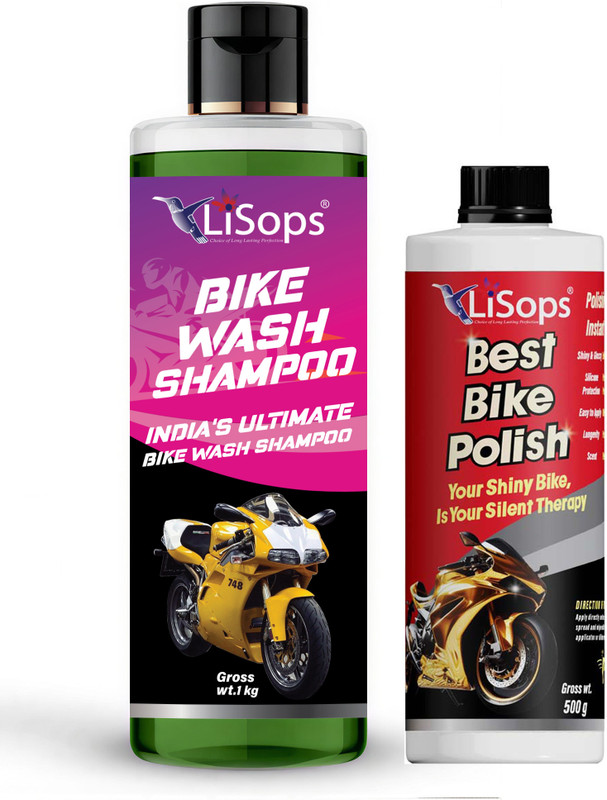 LiSops Ultimate Bike Wash Shampoo & Bike Polish Car Washing Liquid(1500 ml)