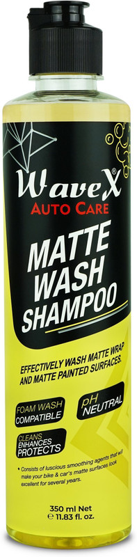 Wavex Matte Wash Bike And Car Shampoo 350 ml | Foaming Shampoo For Matte Bikes and Cars| Car Washing Liquid(350 ml)