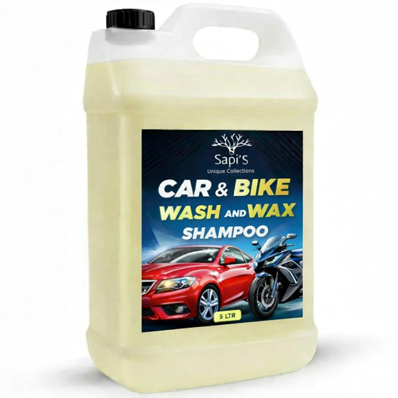 SAPI'S Car & Bike wash and Wax Shampo Car Washing Liquid(5000 ml)