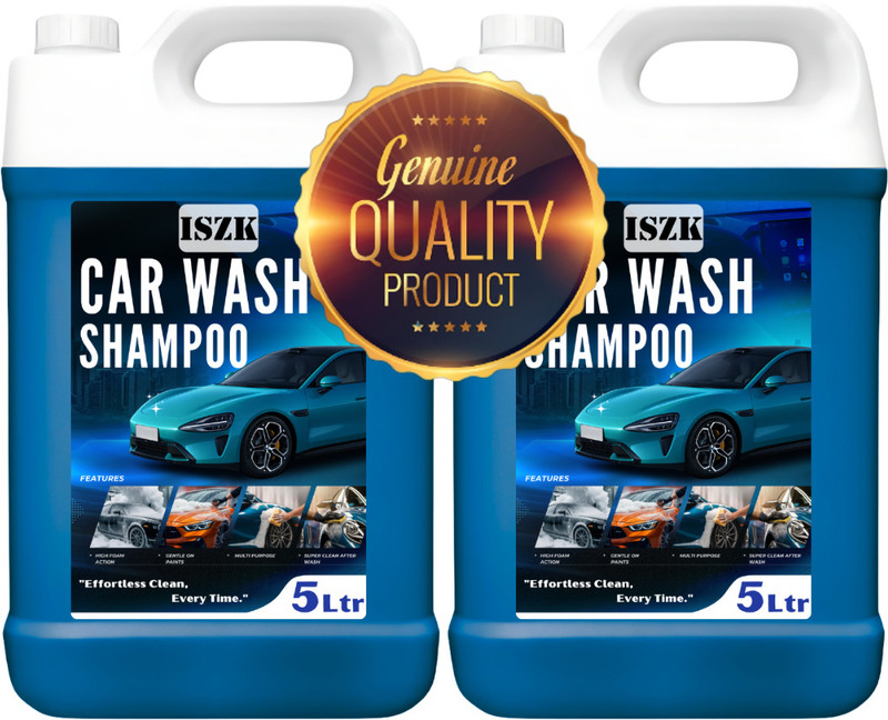 ISZK Premium Car & Bike Wash Shampoo Liquid | With Extra Foam Booster | Car Washing Liquid(10000 ml)