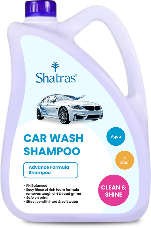Shatras Car Wash Liquid Shampoo, high Foaming Car Washer Liquid, Best Foaming Car Washing Liquid(5000 ml)