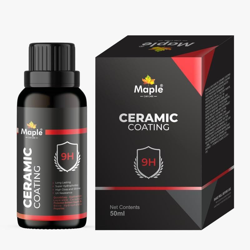 Maple 9H Ceramic Coating Liquid Scratch Remover & Paint Protection High Gloss Car Washing Liquid(50 ml)