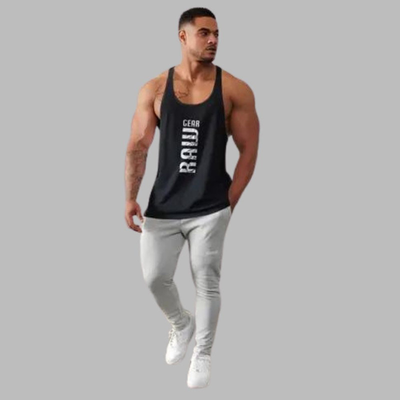 UNIFRINGE Polyester Blend Fabric Gym Vest