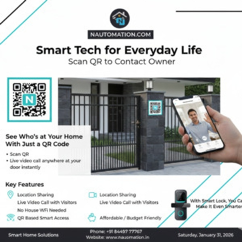 nautomation NVDP-QR Video Door Phone(Wireless Both Way)