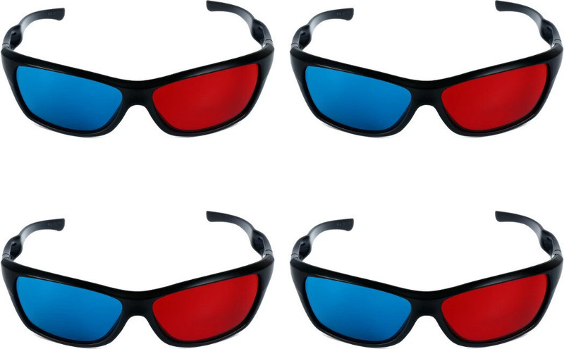 TRONICS INDIA TI-RC02 (Pack of 4nos. 3D Glasses with 4nos. FREE 3D Booklets) Video Glasses(Multicolor)