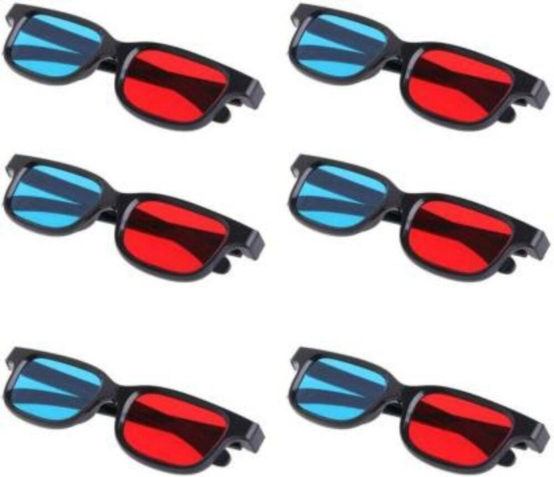 Lumens Red Blue 3D Glasses Red Cyan Lens 3D Movie Glasses for Mobile, Laptop & TV Video Glasses(Red, Blue)