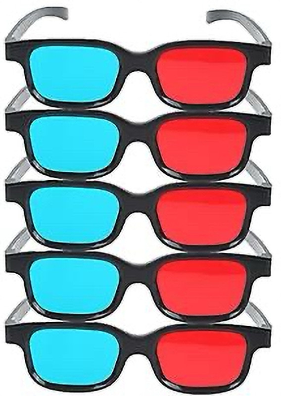 ooze Glasses Flipkart best selling product Glasses 3d Video for movies Video Glasses(Red, Blue)